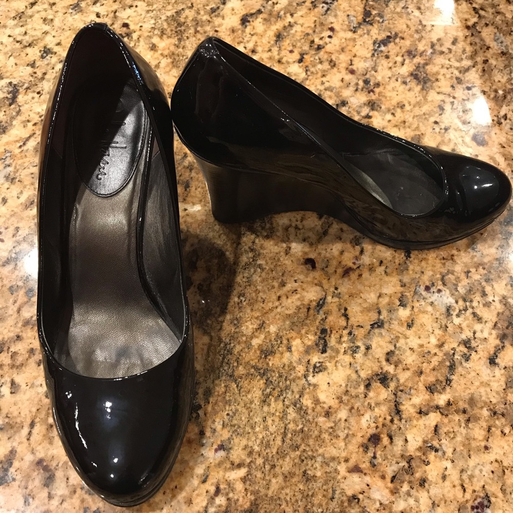 Women’s Cole Haan black round toe wedges